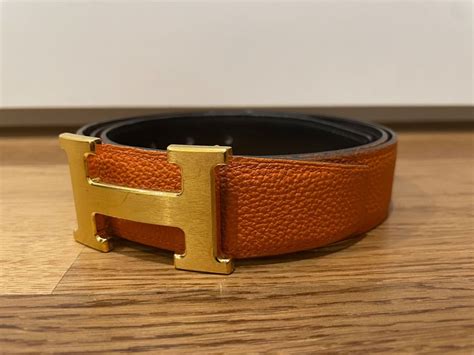 hermes gürtel schwarz orange